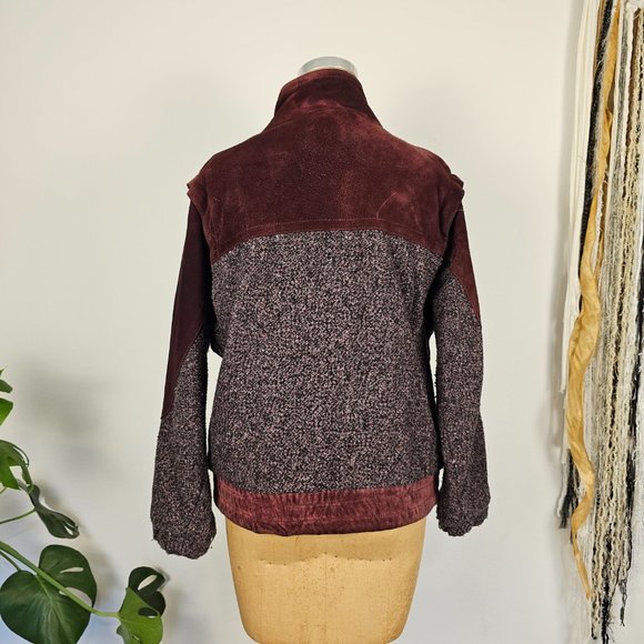 90's Vintage NYG New York Girl Burgundy Suede Jacket - Picture 5 of 13